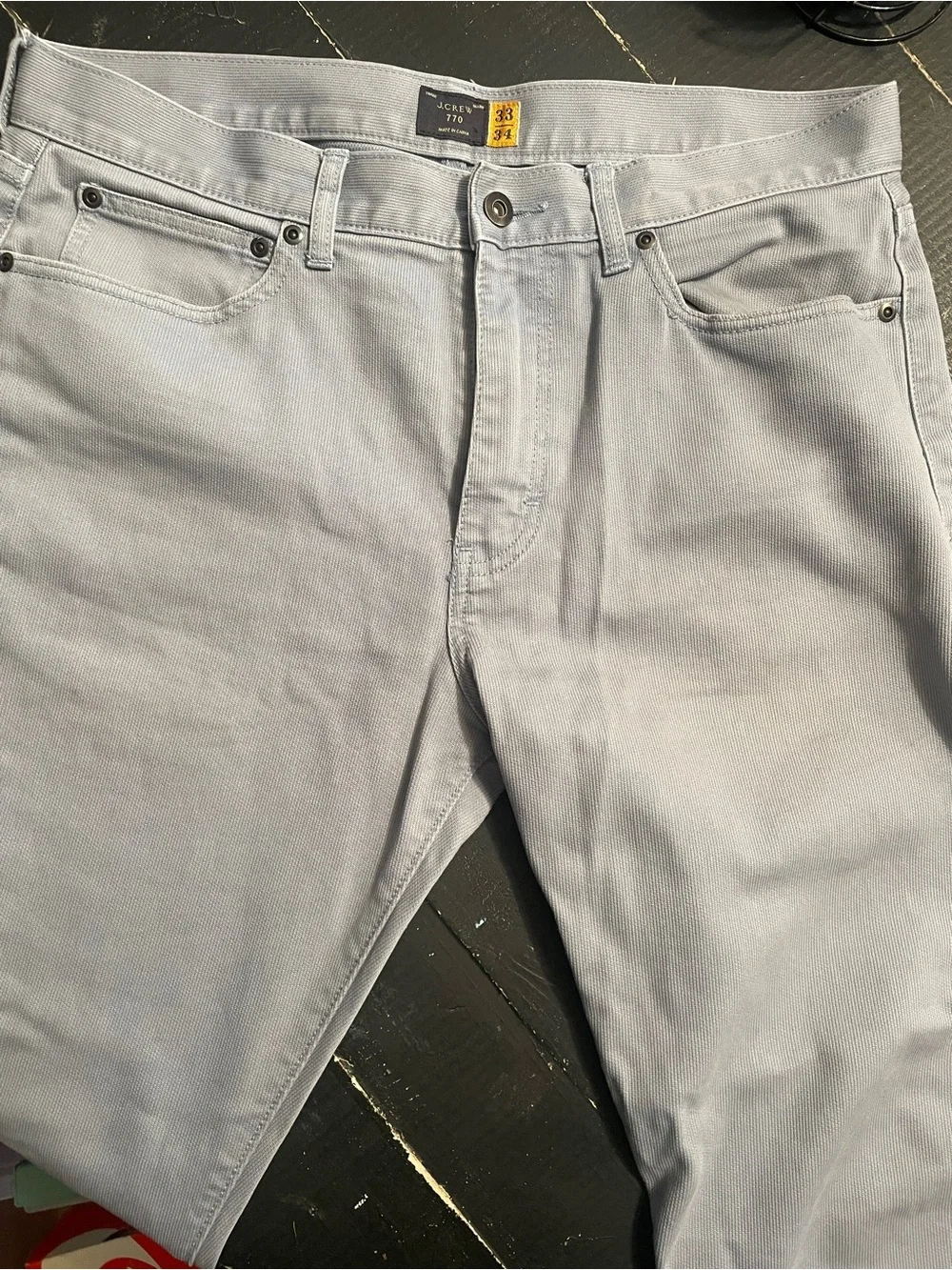 J. Crew Men’s Corduroy Pants in Pale Gray-Blue